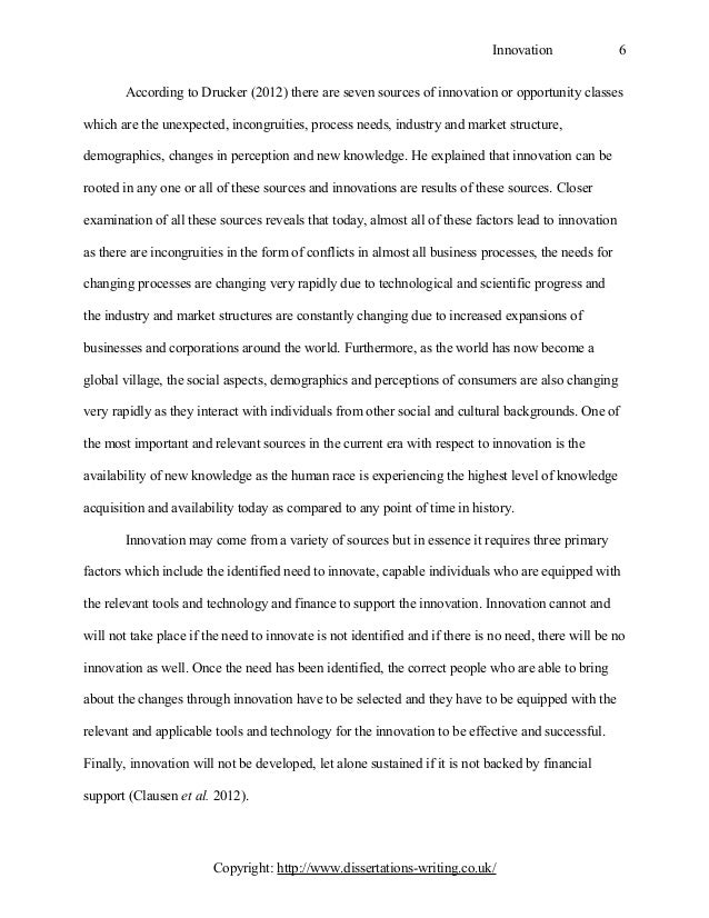 dissertations on innovation